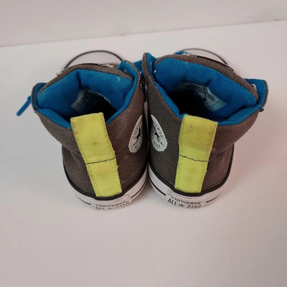 Converse All-Star Chuck Taylor Gray with Blue Laces Infant Size 4 - Picture 7 of 10